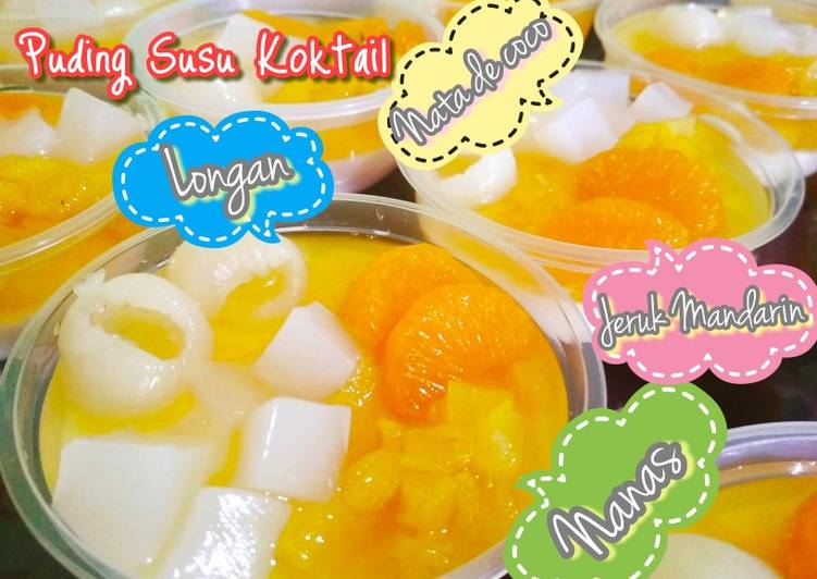 Resep Puding Susu Koktail Nutrijel, Menggugah Selera