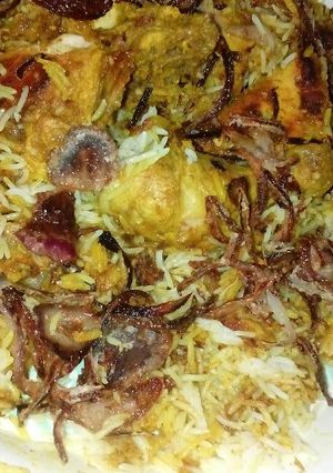 صورة لوصفة برياني دجاج على طريقتي 😍😍
