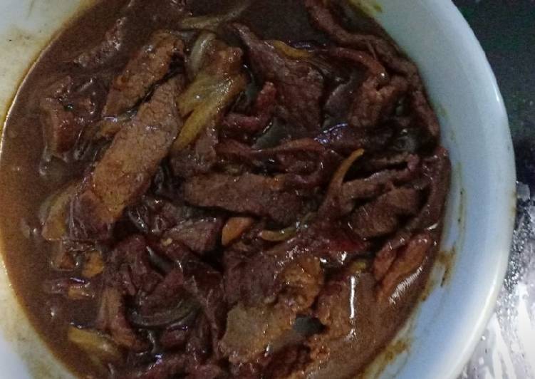 Resep Daging Lada hitam sederhana, Enak Banget