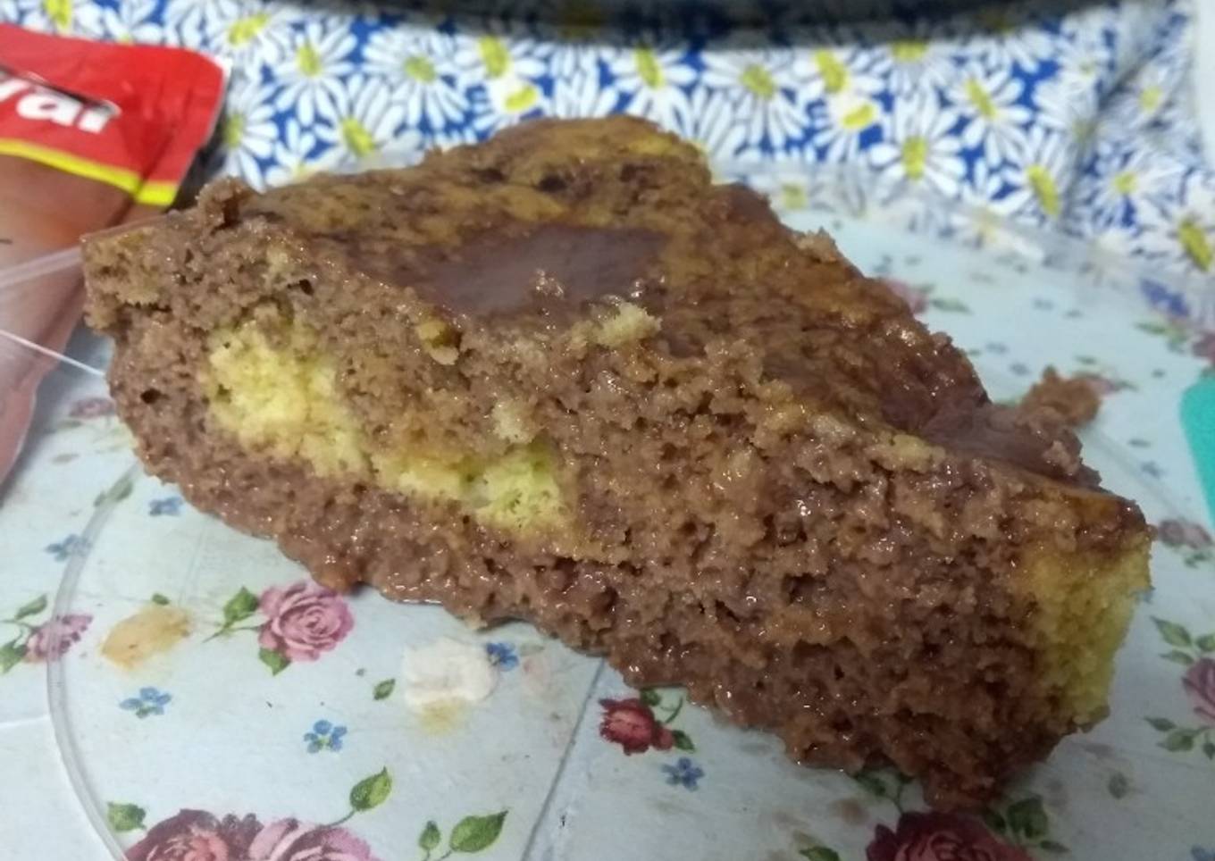 Torta flan marmolada