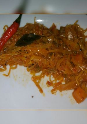 A picture of Dry Cabbage Curry#indiancontest.