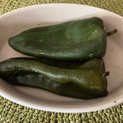 A picture of Grilling Poblano Peppers.