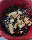 Brownie de chocolate con nueces en taza