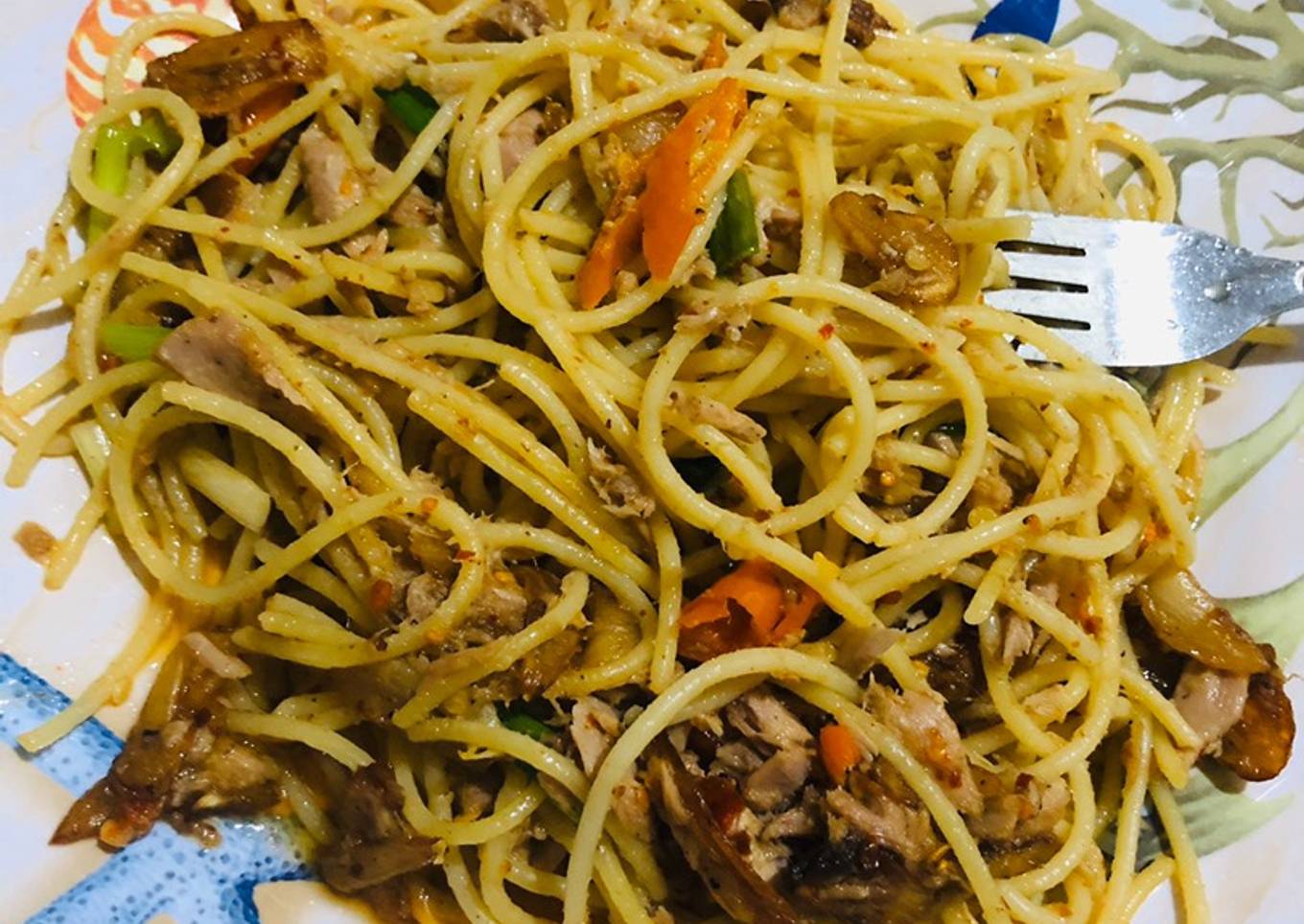 Sambal Tuna dengan Spaghetti Mata