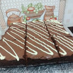 A picture of Double chocolate fudge brownies.