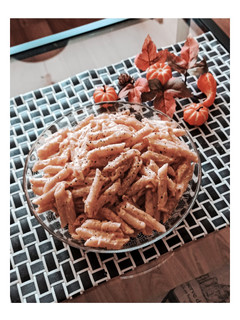 Una foto de Pasta cremosa de calabaza