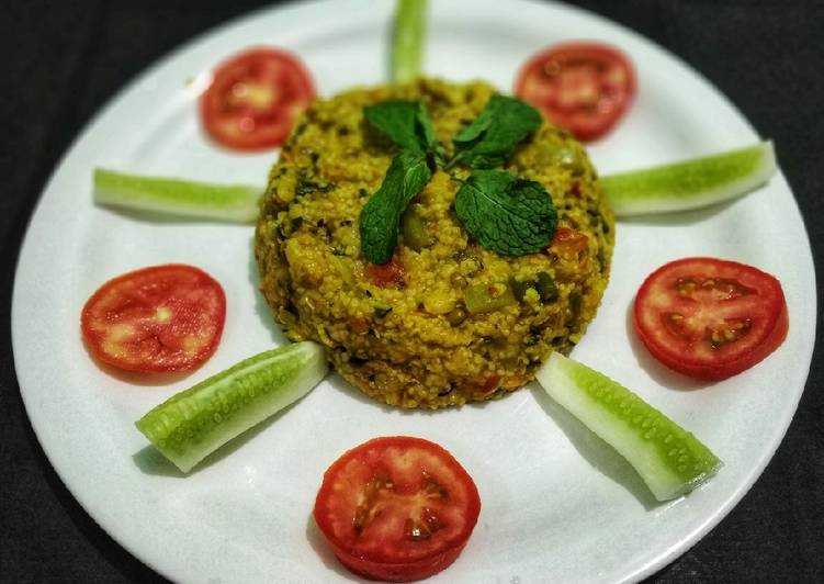 Recipe: Appetizing Oats and daliya Mix Veg Khichdi