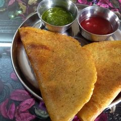 A picture of Moong ki dal ka cheela.