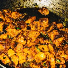 Fried mutton boneless A picture of Fried mutton boneless.