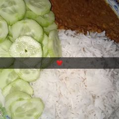 A picture of Dal chawal.