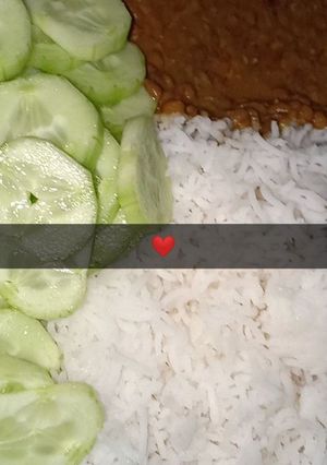 A picture of Dal chawal.