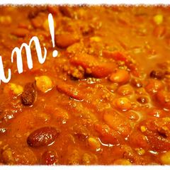 A picture of ~Shamrock's~ 3 Bean Chili.