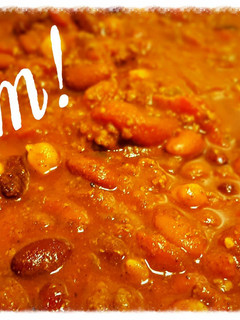 A picture of ~Shamrock's~ 3 Bean Chili.