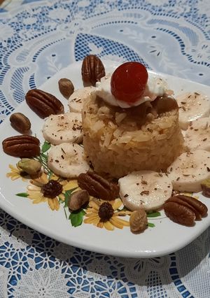 Una foto de Arroz a la naranja (postre)