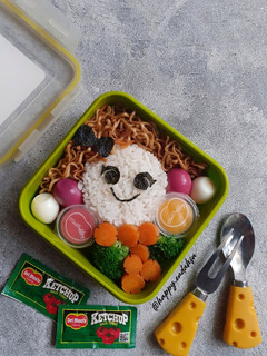 Foto resep Bento Buat Anak (dengan Mie Goreng Puyuh Secang)
