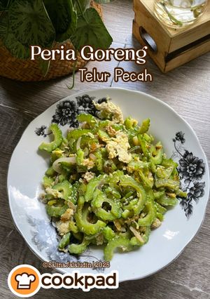 Gambar Peria Goreng Telur Pecah