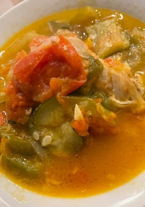 A picture of Mother’s healthy chicken minestrone.