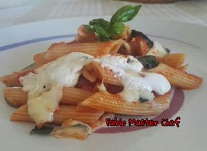 Foto di Penne con Melanzane e Stracciatella di Bufala al Forno