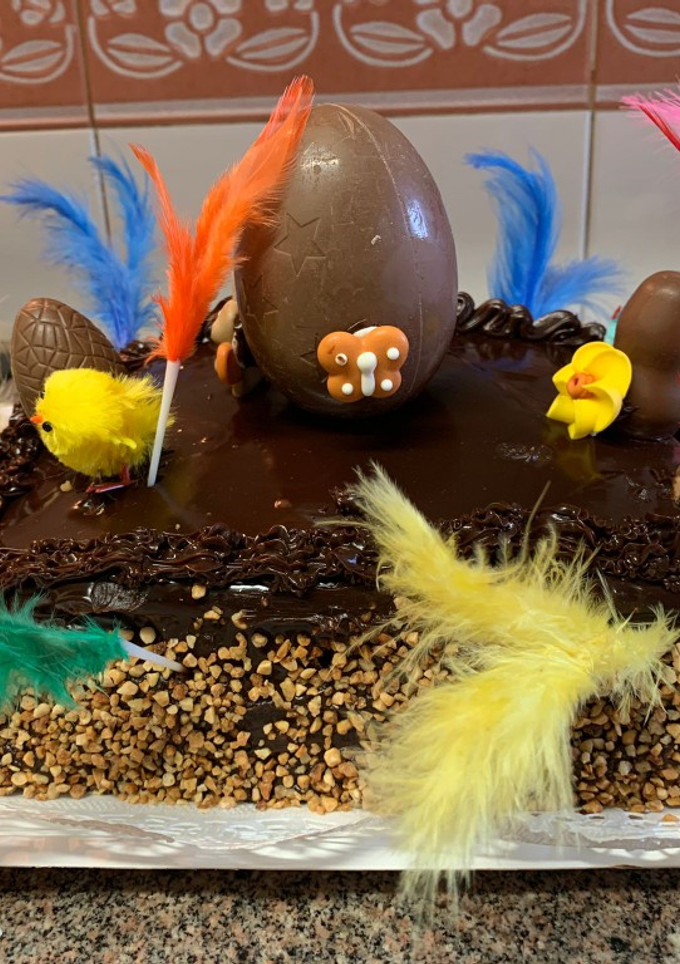 Una foto de Mona de Pascua de chocolate