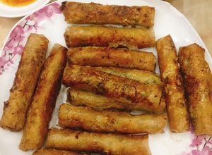 Hình của món Bánh đa nem chay.