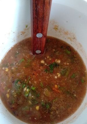 Una foto de Salsa asada