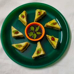 A picture of Moong daal dhokla.