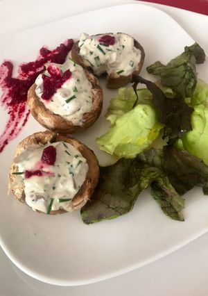 Una foto de Champiñones rellenos