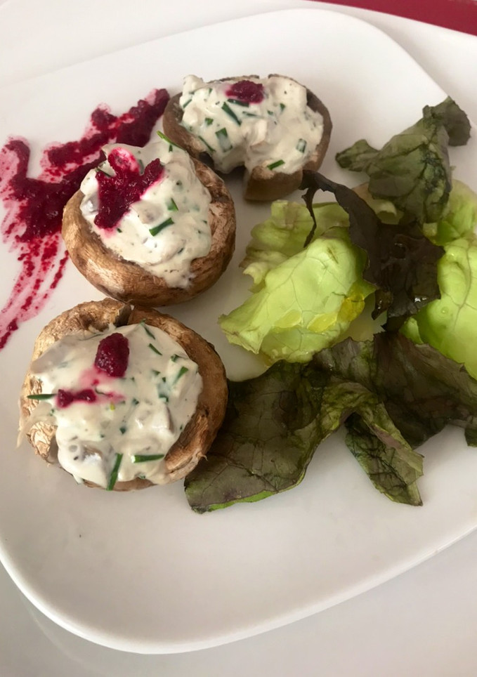 Una foto de Champiñones rellenos