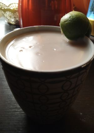 A picture of My kunun white rice with peanut.