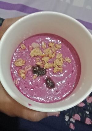 Foto resep Banana dragon fruit smoothie