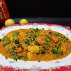 A picture of Taro curry (arbi) with mustard gravy.
