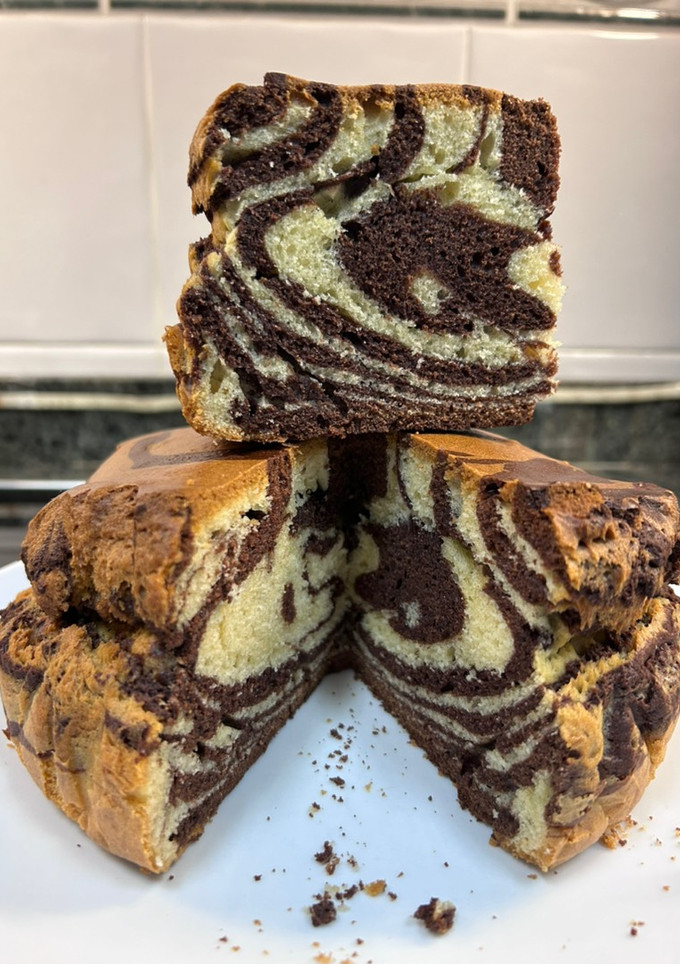 Una foto de Bizcocho zebra o marmolado en Airfryer Cosori