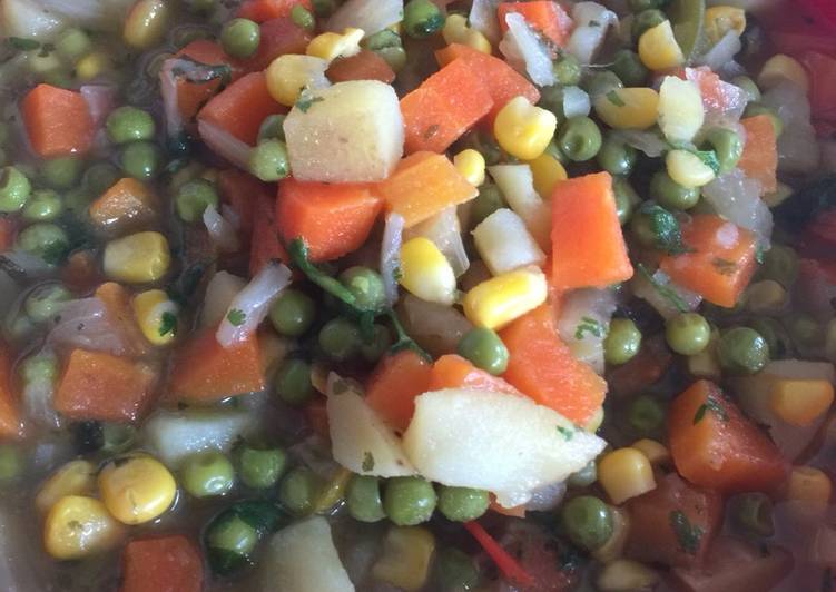 Recipes Tasty Vegetable Broth with Coriander - Taste Foody