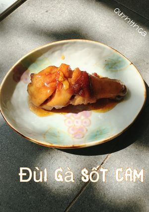 Hình của món Đùi gà sốt cam.