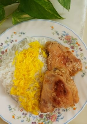 عکسی از دستور یخنی مرغ درگزی