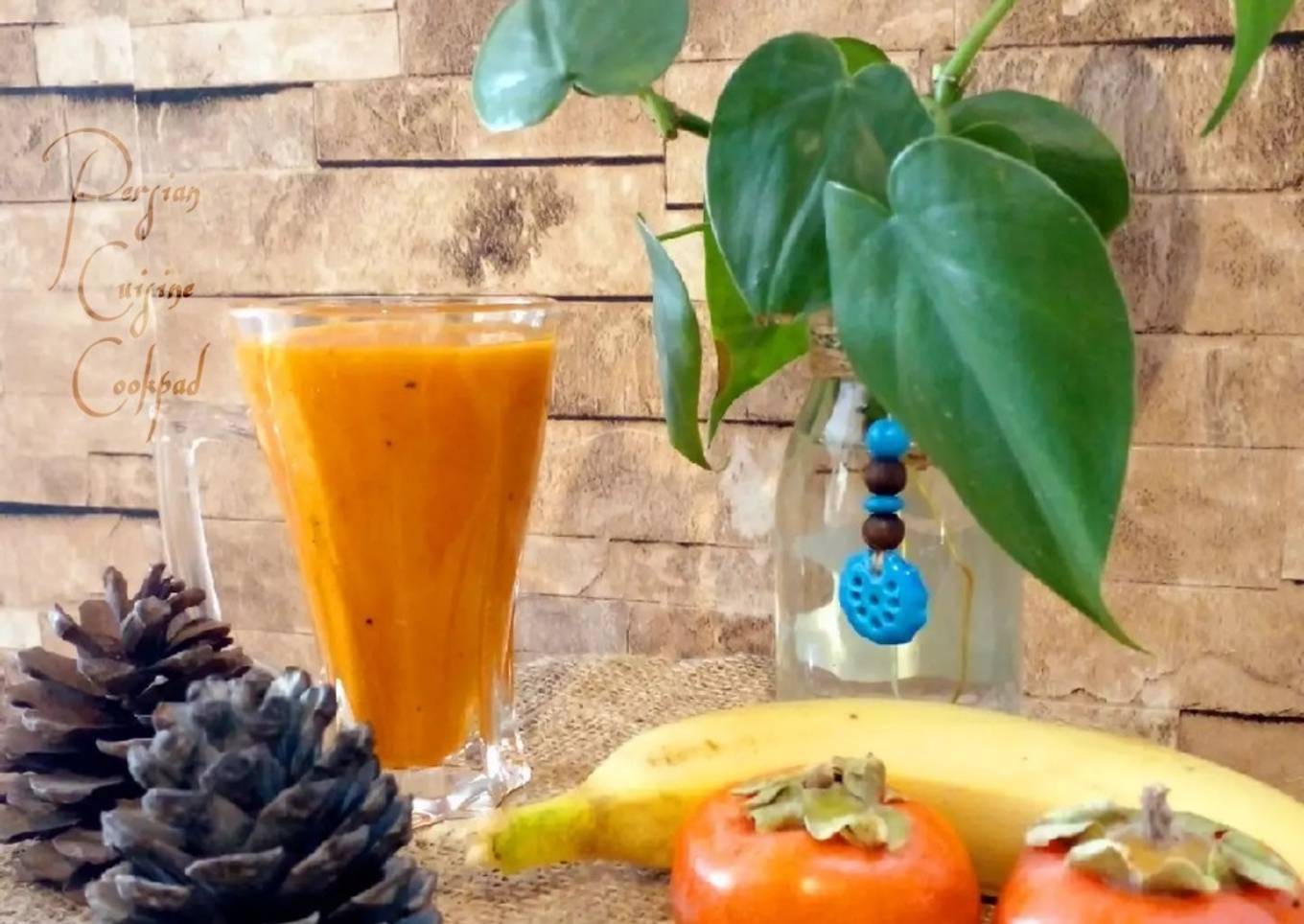 Persimmon and banana smoothie