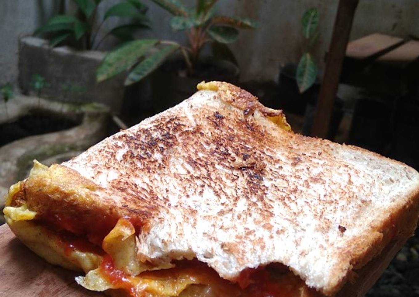 Roti gandum Toats rumahan