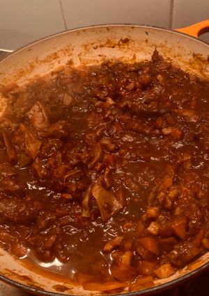 A picture of Slow cooked beef ragu.