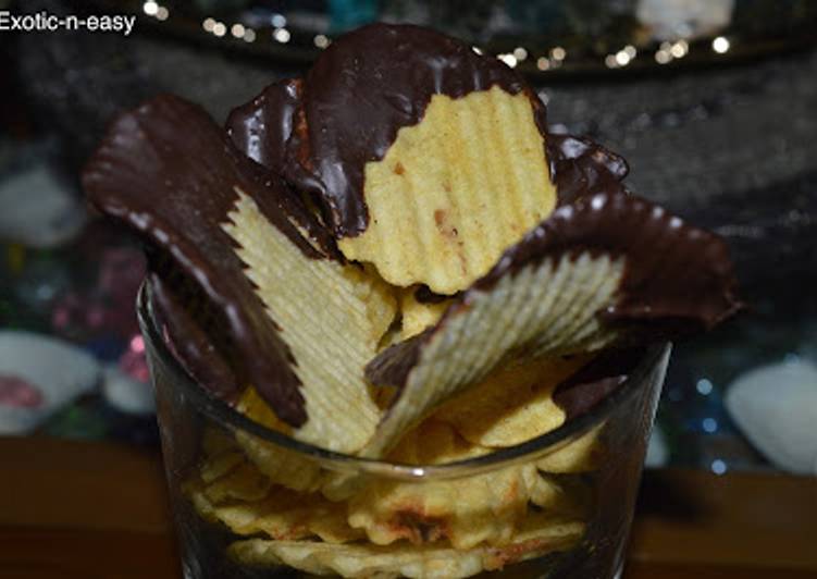 Steps to Make Favorite Chocolate Potato Chips