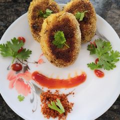A picture of Veg kheema soya cutlet.