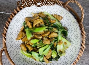 Gambar Tumis Pak Choy Kek Ikan