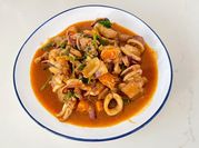 A picture of squid dinner
