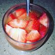 Fresas con zumo de naranja