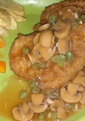 Foto resep Steak ayam "chicken steak mushrooms sauce homemade"