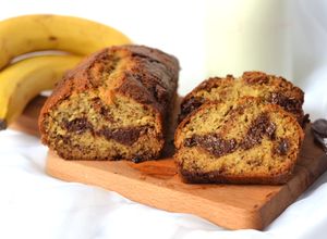 Nutellás banánkenyér recept fotója
