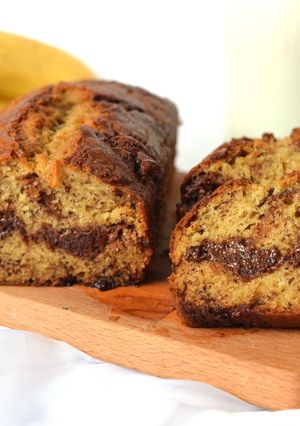 Nutellás banánkenyér recept fotója