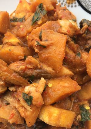 A picture of Half Ripe Plantain Porridge.