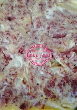 صورة لوصفة فريت (بطاطا مقلية) أوملات مع الكورنيدباف