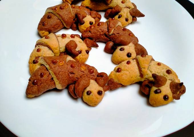 Biscuits dragon vanille/chocolat