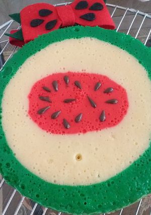 عکسی از دستور کیک هندوانه تابه ای (بدون فر)
